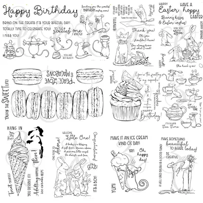 Easter bunny Transparent Clear Stamps for DIY Scrapbooking/Card Making Fun Decoration Supplies