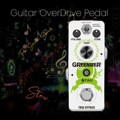 Stax Overdrive Booster Pedal TS Effects Guitar Greenizer Effector Tube Scream Sound 70's TS808