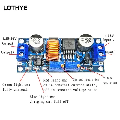 Constant Current and Constant Voltage High Current 5A Li ion Battery Charging LED Drive Buck