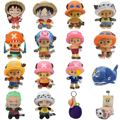 41Styles One Piece Kawaii Luffy Roronoa Zoro Tony Tony Chopper Laboon Merry Plush Toy Anime Stuffed