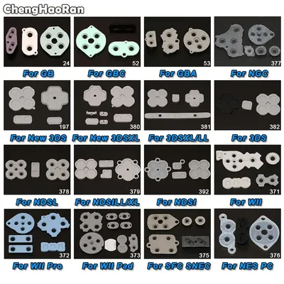 ChengHaoRan For GB GBC GBA SP GBP Silicone Conductive Rubber Buttons A-B D-pad For 3DS XL LL NEW 3DS