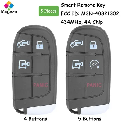 KEYECU 5 Pieces Smart Remote Car Key With 4 5 Buttons 434MHz 4A Chip for RAM ProMaster 1500 2500