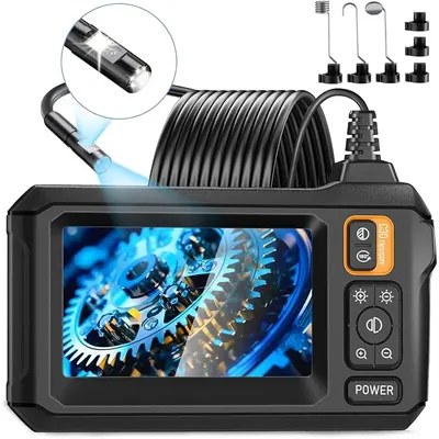 Industrial Endoscope Inspection Camera 4.3" IPS HD 1080P Single Dual Lens Borescope Sewer Camera