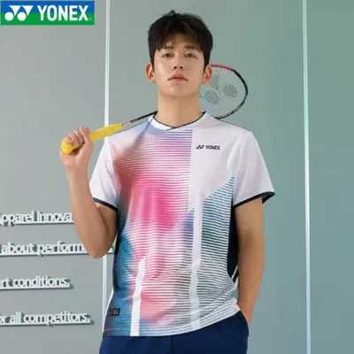 YONEX 2024 New Men's and Women's Badminton Wear Tops Short Sleeve Quick Dry Sweat-absorbent