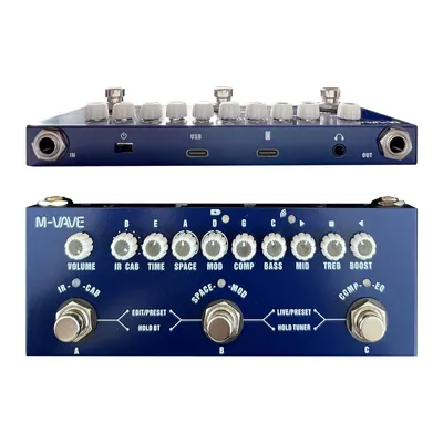 M-VAVE CUBE BABY Portable Multifunctional Bass Combined Effect Pedal with Wireless Music Playback