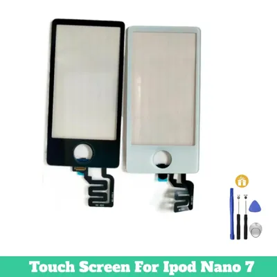 Black/White Front Touch Screen For iPod Nano 7th Generation Replacement Parts