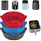 Silicone Air Fryer Liners for 2qt Air Fryer, 3 Pack Non-Stick Air Fryer Parchment Paper Air Fryer