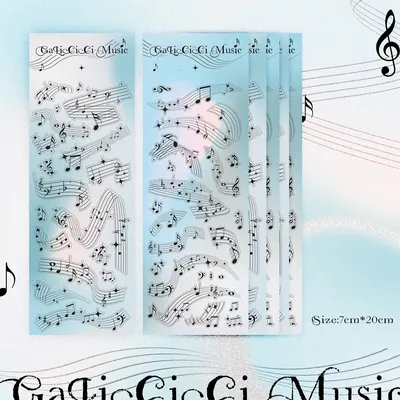 Galicici Original Silver Perm Score Series Sticker DIY Scrapbooking Diary Deco Planning Kawaii