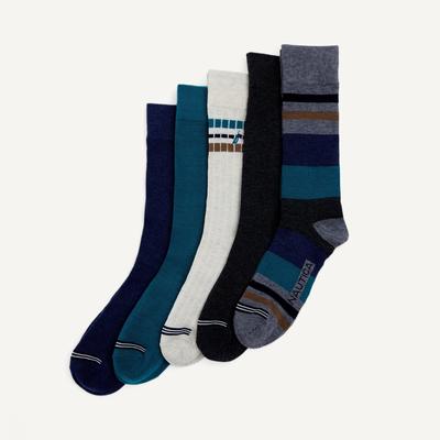Nautica Men's Dress Crew Socks, 5-Pack Cafe, OS