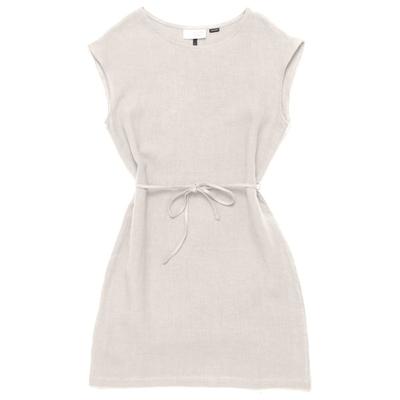 Mazine - Women's Linen Mini Dress - Kleid Gr L weiß/grau Image