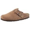Pantoffel ROHDE "Alba", Damen, Gr. 41, braun (camelfarben), Veloursleder, klassisch, Schuhe, Sommerschuh, Schlappen, Hausschuh mit leichter Laufsohle, G-Weite