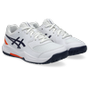 Tennisschuh ASICS "GEL-DEDICATE 8 GS", Gr. 35, weiß, indigo fog, Textil, Synthetik, sportlich, Schuhe, Multicourt-Schuhe