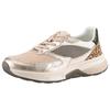 Keilsneaker GABOR ROLLINGSOFT, Damen, Gr. 42, beige (beige kombiniert), Ziegenveloursleder, Kalbsleder, Textil, sportlich, Schuhe Sneaker, Freizeitschuh, Halbschuh, Schnürschuh mit Kontrastbesätzen