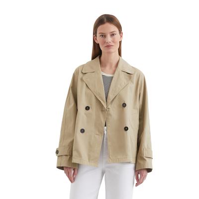 Outdoorjacke MARC O'POLO "aus Organic Cotton-Twill", Damen, Gr. 36, beige (dusty sand), Obermaterial: 100% Baumwolle, un