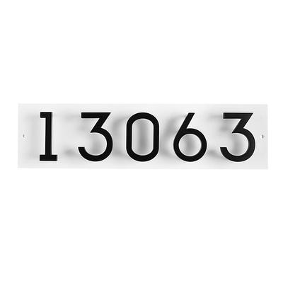 Wayland Address Plaque - White/Black, 3 Digit - Ballard Designs