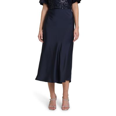 Maxirock VERA MONT "Vera Mont Satinrock wadenlang", Damen, Gr. 36, blau (night sky), Satin, Obermaterial: 100% Polyester., elegant, gerade lang, Röcke, Material Image