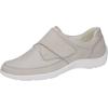 Klettschuh WALDLÄUFER "HENNI-Soft", Damen, Gr. 7 (40,5), silber (hellgrau, silberfarben), Nubukleder, Textil, sportlich, Schuhe, Komfortschuh, Schlupfschuh mit Klettverschuss, Weite H = sehr weit