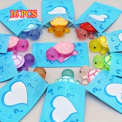 TEMU 16 Glowing Turtle Blind Boxes, Mini Cute Resin Turtle Toys, Decorative Items For Gardens, Micro Landscape Sculptures, Diy Home Desktop Car Decorations. Image