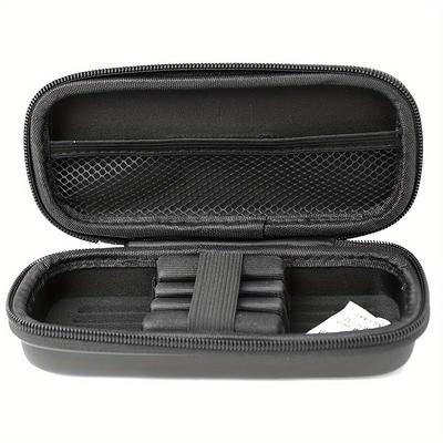 TEMU Urtue Black Eva Dart Storage Case - Portable Organizer With Mesh Pocket For Steel, Soft, And Plastic Tips, Compact Travel-, Durable Hard Eva Material, Fits Most Brands, Small Storage Case