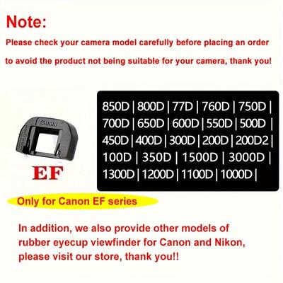 TEMU 2pcs Rubber Eyepiece Lens Covers For Cameras - Compatible With 850d, 800d, 77d & More