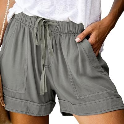 TEMU Women Comfy Drawstring Casual Waist Shorts Lightweight Short With Pockets