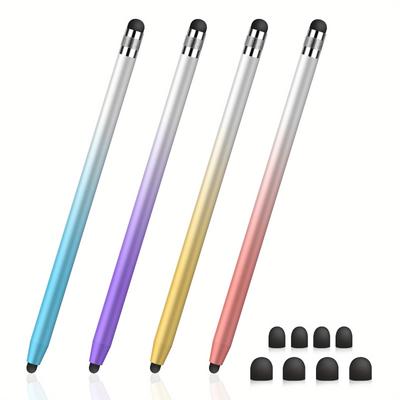 TEMU Meko 4pcs Stylus Pens For Touch Screens, 2 In 1 Tablet Pen Compatible With Iphone/ Ipad/ Galaxy/ Tablet/ Microsoft Surface And All Universal Touch Devices