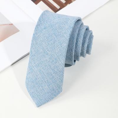 TEMU 1pc Men's Casual Solid Color Tie - , Woven Polyester In , Light Blue, Brown, Navy - Any