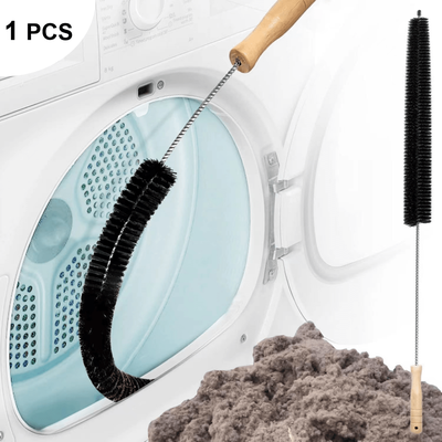 TEMU 1pc Flexible Dryer Vent Cleaning Brush Kit, Plastic Lint Removal Tool, For Washing Machine, Radiator, Refrigerator Coil, And Dryer Duct With No Battery Required