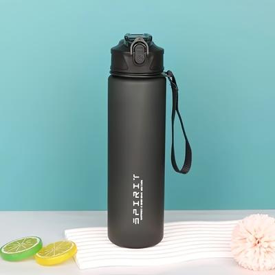 TEMU Leak-proof Bottle With Straw And Carrying Loop, Bpa-free Pc Material, Portable With Seal Lid For Fitness, Camping, School - Ideal Gift For Christmas, Valentine's, Labor, Teacher's Day