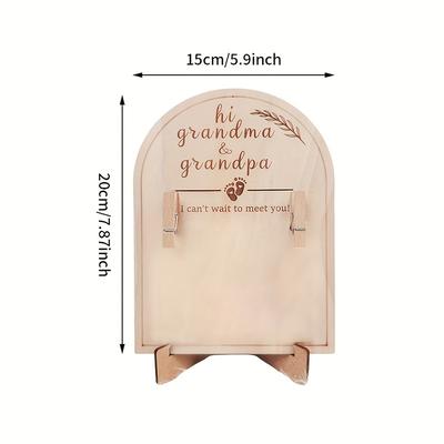 TEMU Wooden Ultrasound Picture Frame - Double Sided, Pregnancy And Christenings, Ideal Gift For , Merry Christmas Gift For Grandparents