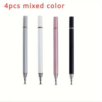 TEMU 4pcs 2in 1 Stylus Pen For Touchscreen Devices, Dual Tips With Magnetic , Uncharged, Plastic Material - Gift For All