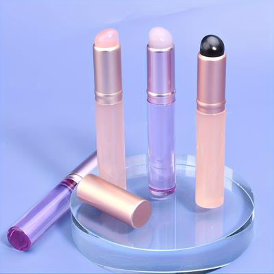 TEMU Mufy 3pcs Silicone Nail & Lip Brushes - Portable, No-wash, With Jelly Transparent Handles & Covers For Easy Application