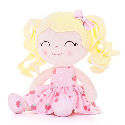 TEMU Strawberry-themed Plush Doll For Girls - Soft Polyester, Perfect Gift, 12 Inches, Orange/pink, Plush Dolls, Strawberries, Girl Gifts,