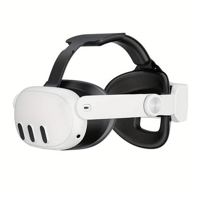 TEMU For 3 Head Strap, Replaceable And Adjustable, 1 Click Retractable Vr Accessory, Compatible With Quest 3/quest 3s