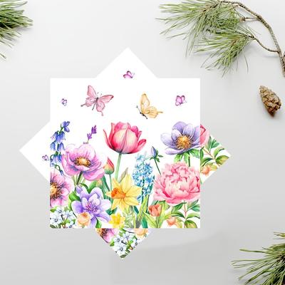 TEMU Spring Floral Napkins | 20pcs, 13x13