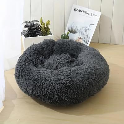 TEMU Soft Warm Donut Cat Bed Nest, Calming Donut Cuddler Cat Bed, Comfortable And Washable Cat Cushion Nest With Non-slip Bottom Indoor Cats