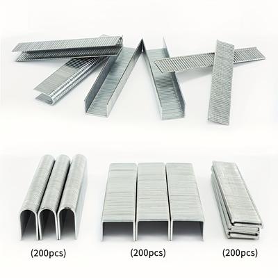 TEMU 600pcs High Quality Metal Staple , Multifunctional Air Straight , U-shaped For Woodworking, Photo Frame And Door