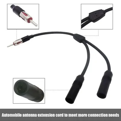 Car Radio Antenna Extension Cable FM Radio Car Antenna 1 For 2 Car Antenna Cable for Vehicle Truck Car Stereo for Hea D7YA