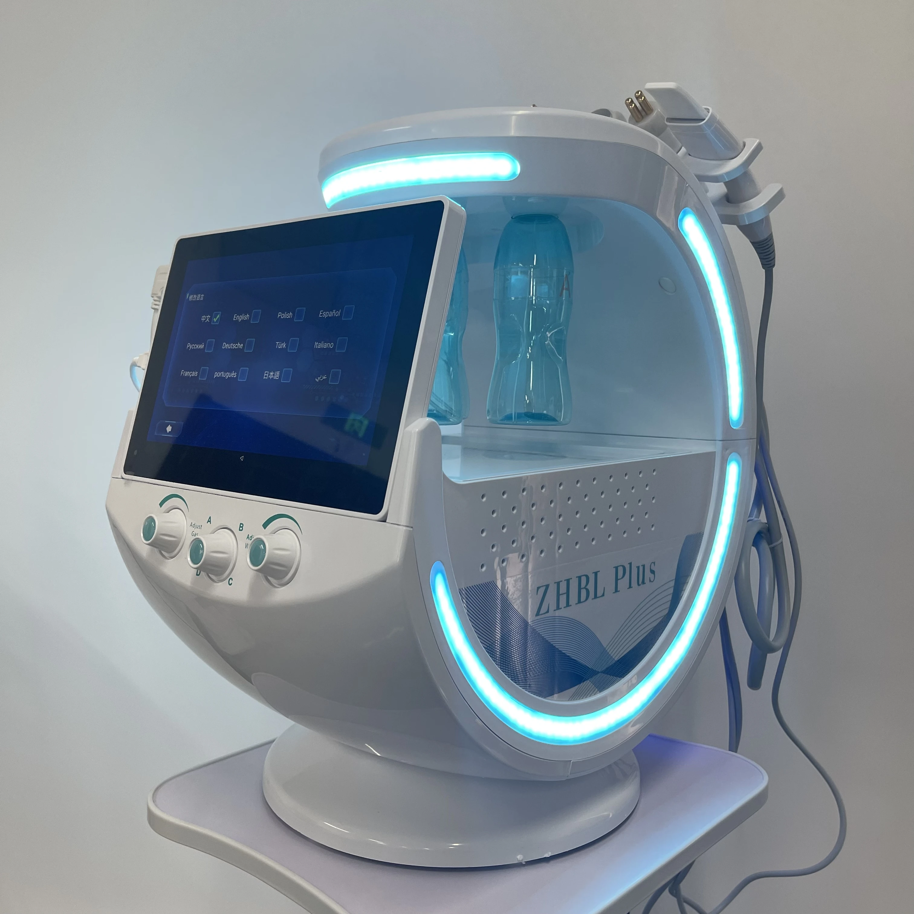 7 In 1 Wasser Sauerstoff Blase Jet Peel Schönheit Haut Multifunktions Gesichtspflege Maschine Peeling Anti Aging Haut Analyse Geräte Image