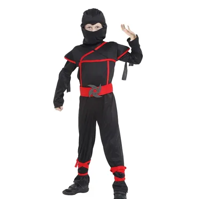 Kinder Halloween Ninja Kostüm Jungen Mädchen Cosplay Kostüm Outfit (Kein Schwert) Image