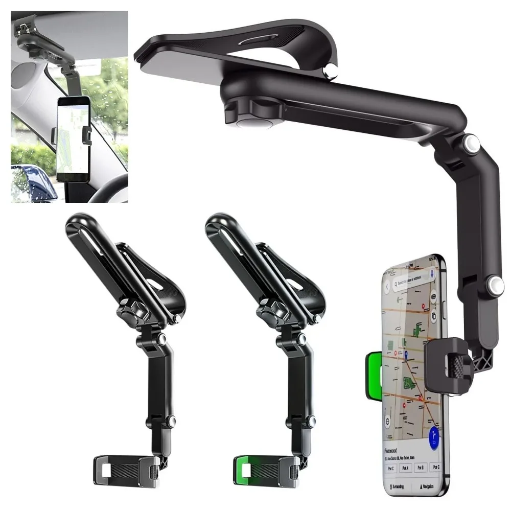 1pc Sonnenblende Autotelefon halter 360 Grad Drehung multifunktion ale universelle Direkt ansicht Telefon Navigations halter Autozubehör Image