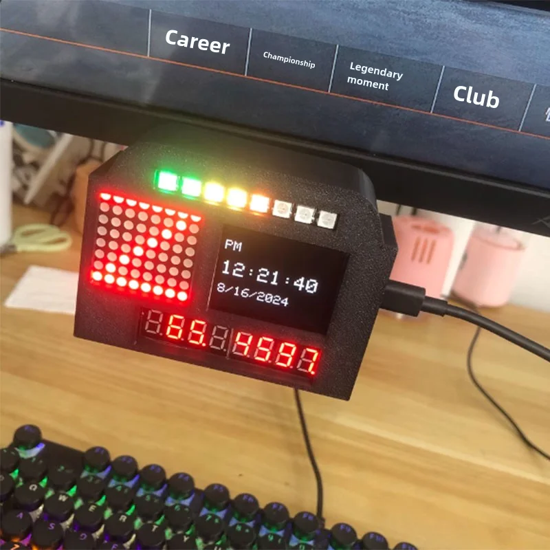 Racing Dashboard Sim Racing Geschwindigkeit Display Auto Lenkrad Display Dashboard Für Thrustmaster Für Logitech / SIMAGIC MOZA PC Image