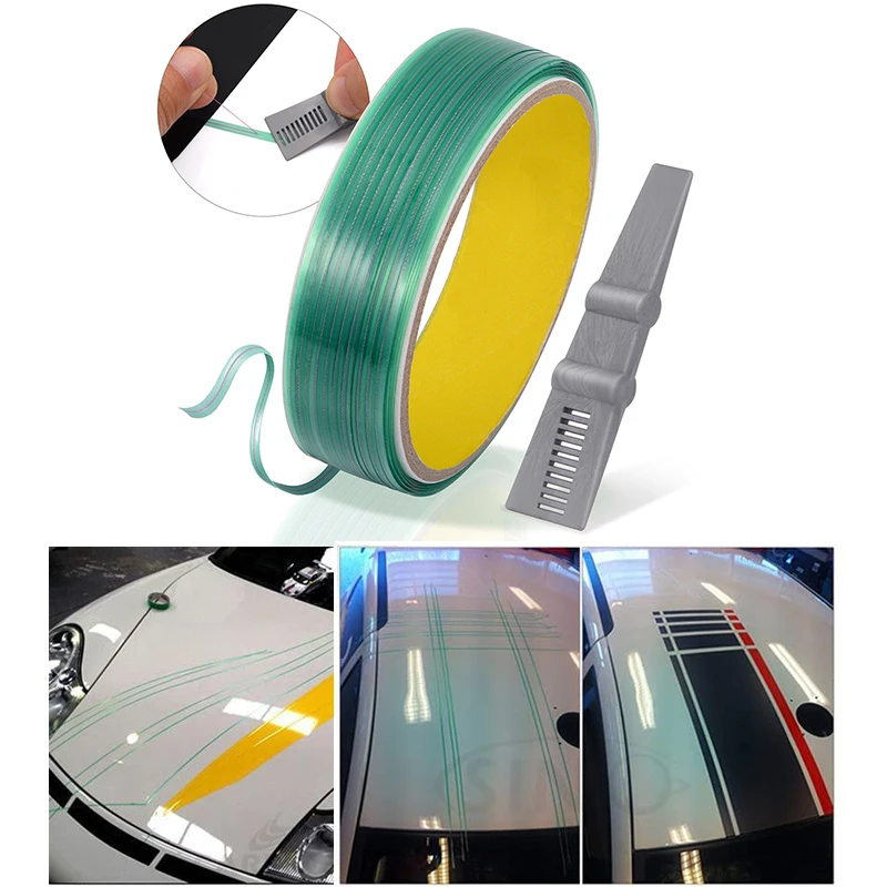 5/10/50 m Vinyl Wrap Schneiden Band Auto Aufkleber Finish Linie Cut Band mit Rakel Design Linie für Verpackung Auto Film Schneiden Werkzeuge Image