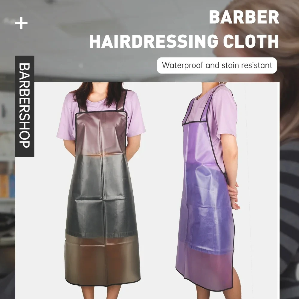 Transparentes Licht PVC Friseur Cape Haar färbemittel wasserdichte Schürze Salon Friseur Wrap Haustier Wasch kleid in hoher Qualität Image