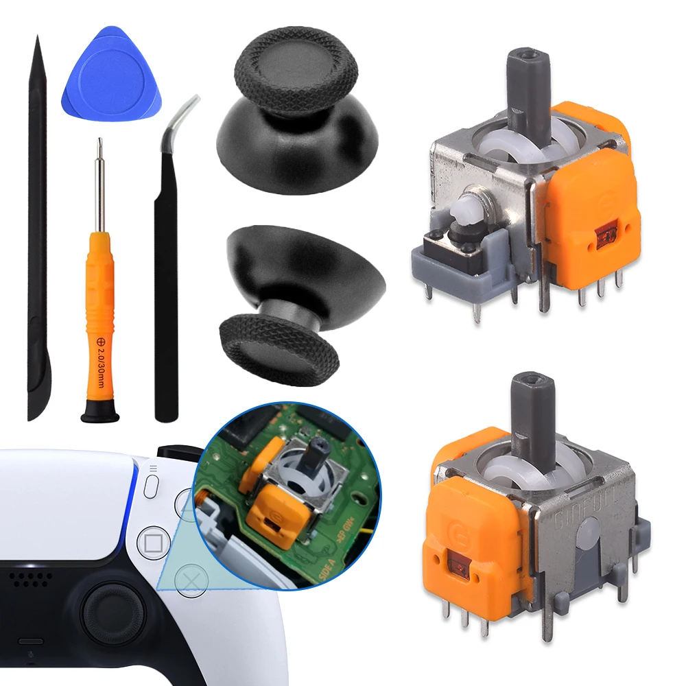Joysticks de remplacement effet Hall Joystick analogique 3D pour Playstation 5 DualSense PS5 contrôleur manette pièces de réparation Accesso