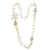 Lange Kette "Ocean Glam", Damen, Gr. one size, Metall, gold (golden), COLLEZIONE ALESSANDRO, Basic, Halsketten, mit Muscheln, Korallen und Goldelementen