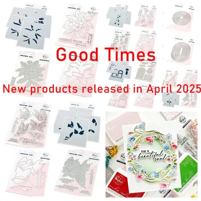 English Words Stamps Dies Big Type Greetings Die Stamps 2025 New Metal Cutting Dies Stencils scrapbook Cards Holiday Good Times