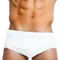 Brand Mens Bathing Suit Solid Summer Padded Push-up Swim Briefs White Solid Color Swimsuit Male