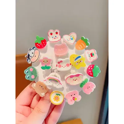 3/6 Pcs/Set New Children Cute Cartoon Animal Flower Mini Hair Claws Baby Girls Sweet Headwear Hair