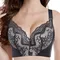 Sexy Lace Bras Push Up Palm Tattoos on Tops Fat MM Thin Cup Thin Push Up Bra Adjustable Sexy Plus